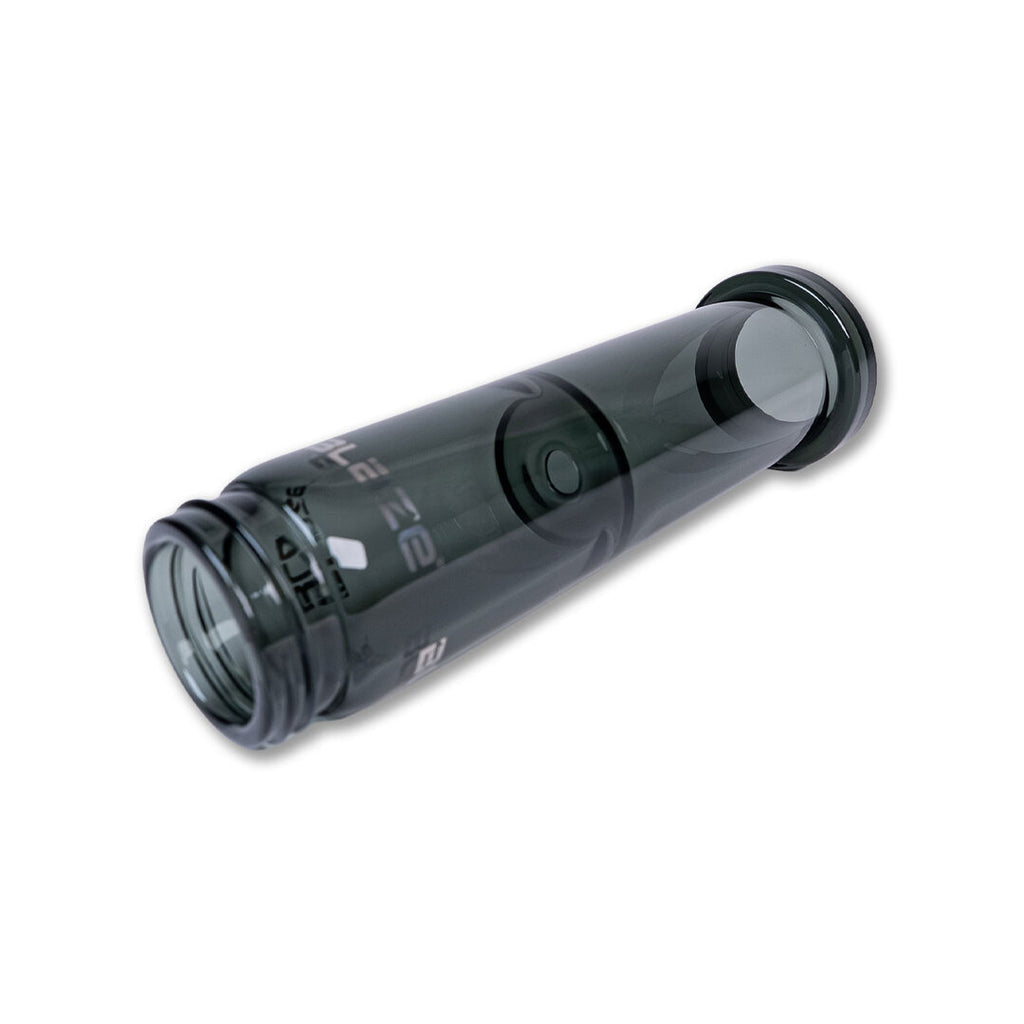 BLAZE M+M 2.0 Aufsatzrohr aus schwarzem Glas mit Spritzschutz