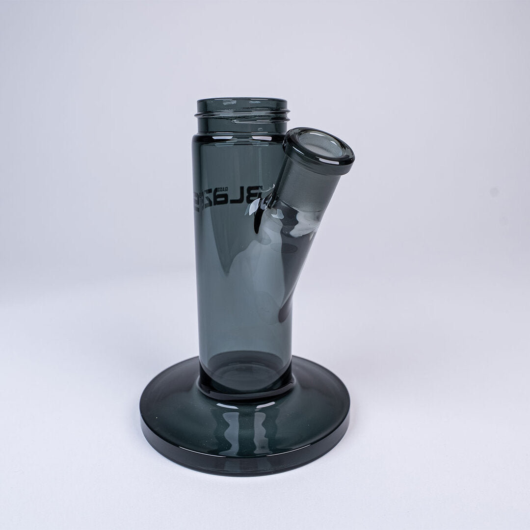 Schwarze Zylinder-Basis Blaze Mix+Match 2.0 aus Borosilikatglas mit Schliff NS 19, 170 mm hoch