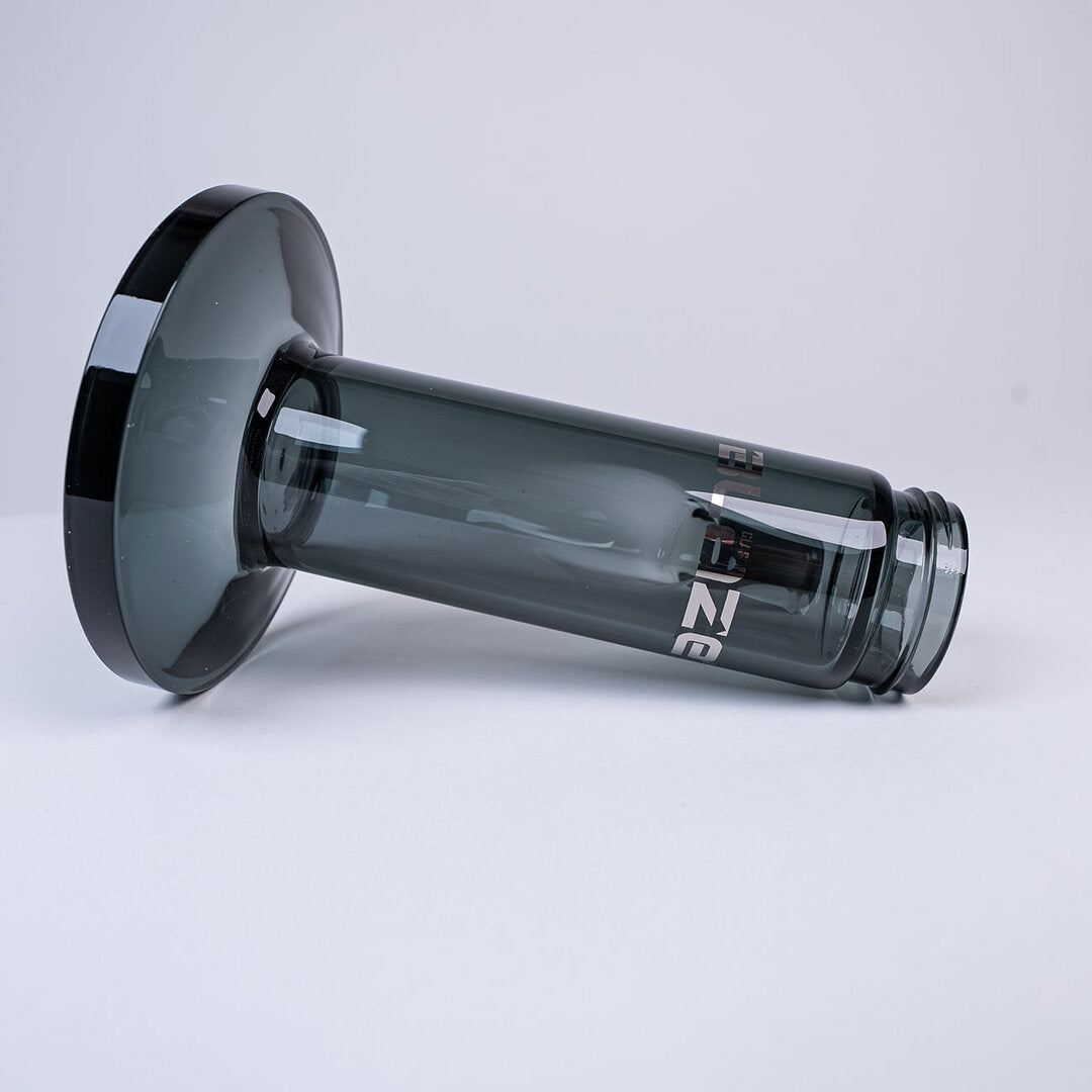 Schwarze Zylinder-Basis Blaze Mix+Match 2.0 aus Borosilikatglas mit Schliff NS 19, 170 mm hoch