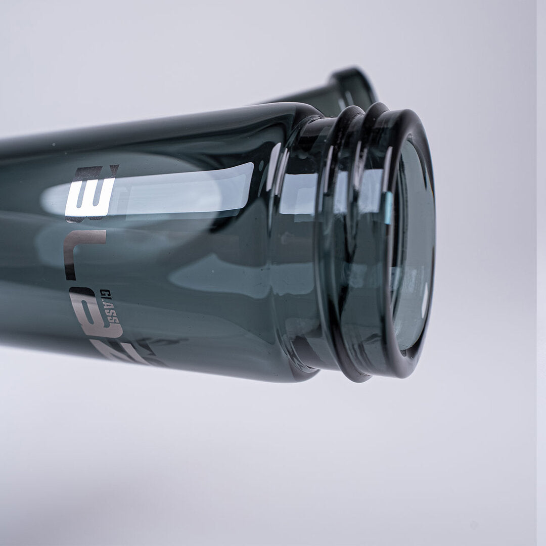 Schwarze Zylinder-Basis Blaze Mix+Match 2.0 aus Borosilikatglas mit Schliff NS 19, 170 mm hoch
