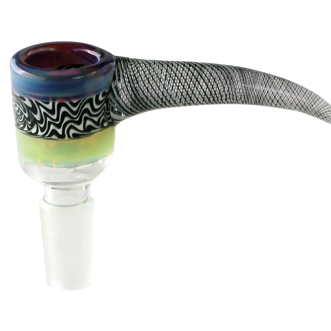 Bunter Glaskopf von Black Leaf mit integriertem Sieb und Lift-off-Griff