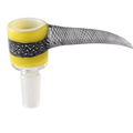 Gelber Glaskopf von Black Leaf mit integriertem Sieb und Lift-off-Griff