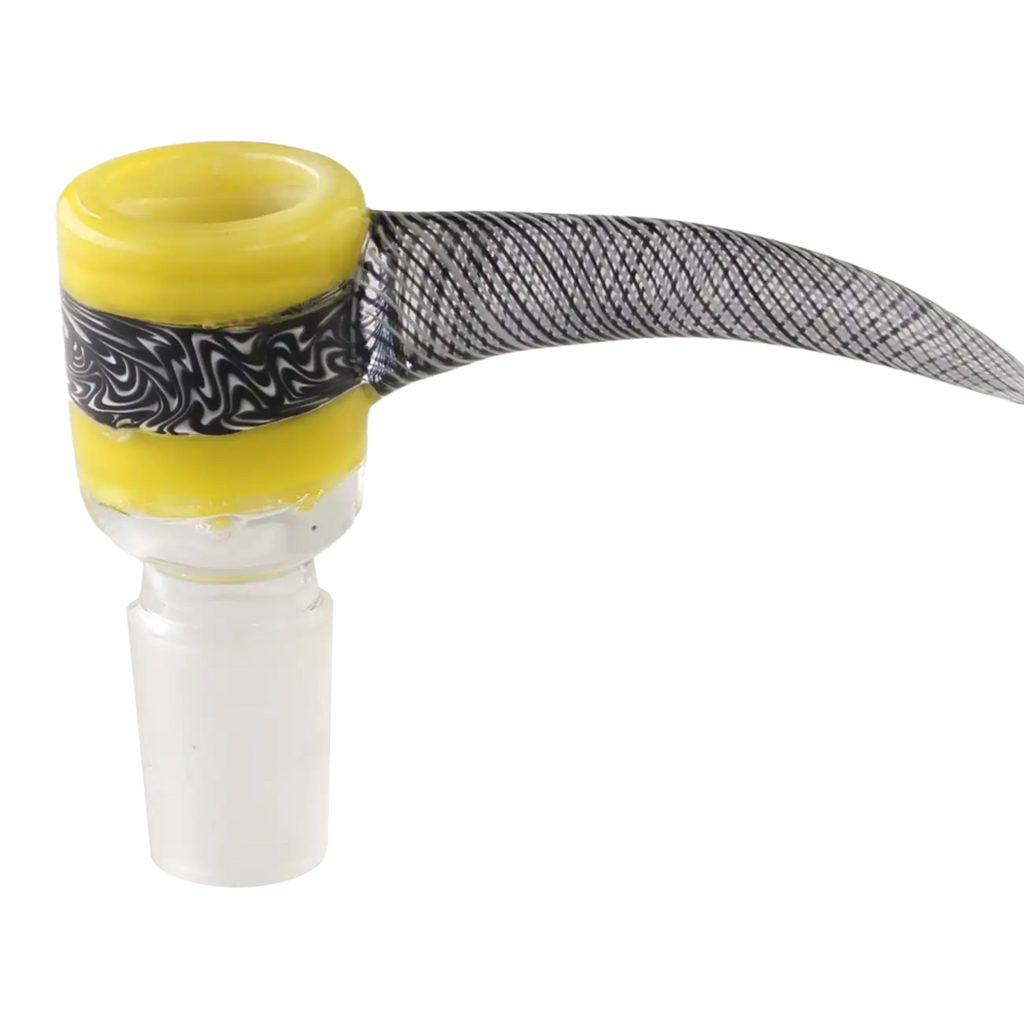Gelber Glaskopf von Black Leaf mit integriertem Sieb und Lift-off-Griff
