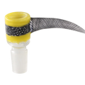 Gelber Glaskopf von Black Leaf mit integriertem Sieb und Lift-off-Griff