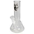 Mini-Becherpfeife Ice von Anonymus aus Borosilikatglas mit ANONYMUS-Motiv