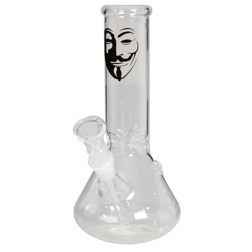 Mini-Becherpfeife Ice von Anonymus aus Borosilikatglas mit ANONYMUS-Motiv