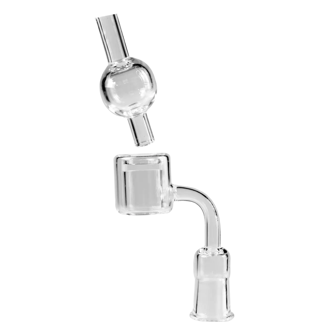 Glasschalen-Set mit klarem Schliff und Carb Cap in Metalldose