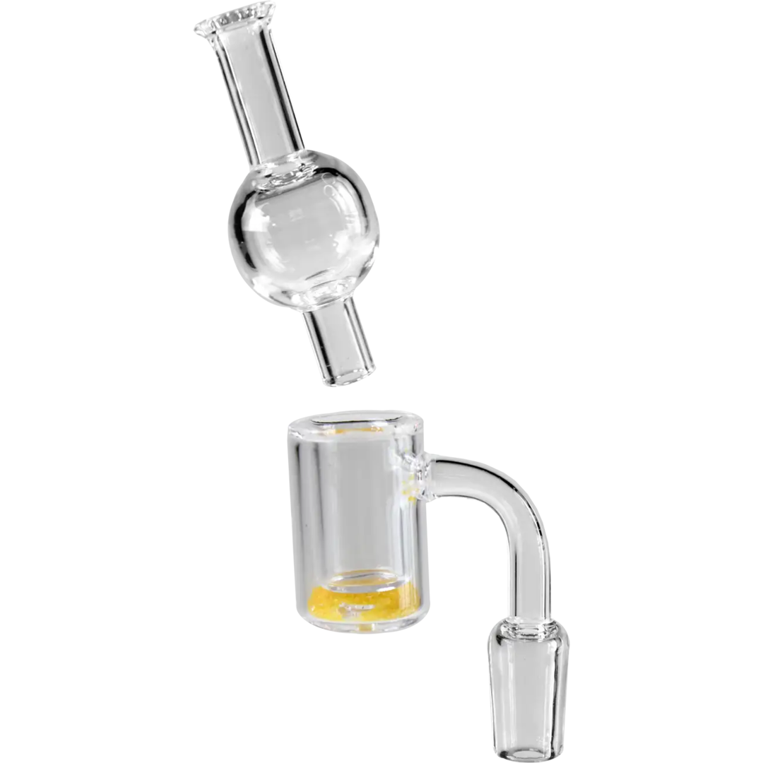 Quarzschalen-Set mit Carb Cap NS 10 in einer Metalldose