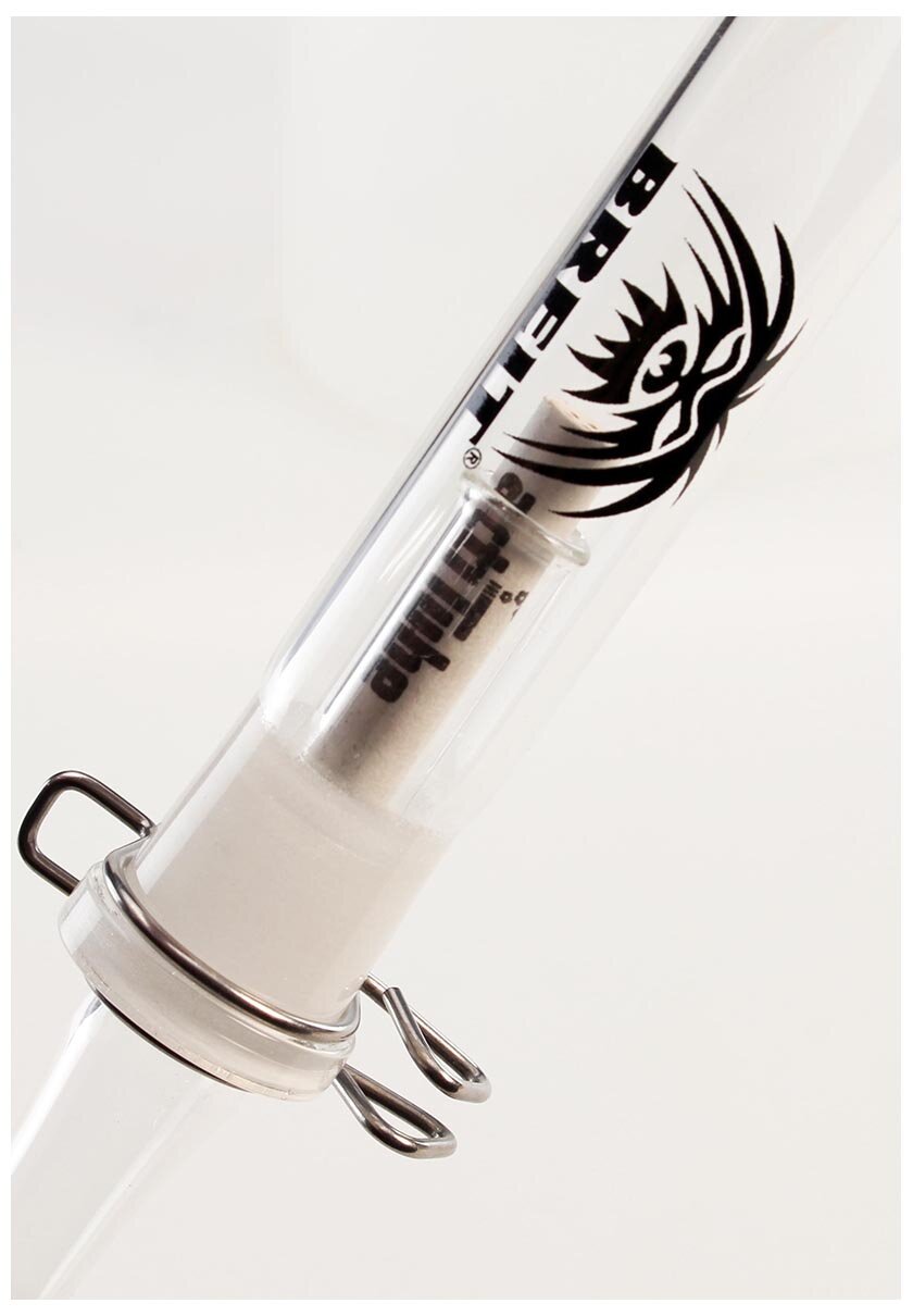 BREIT Glas-Handpfeife 3-teilig mit Logo und Filteradapter