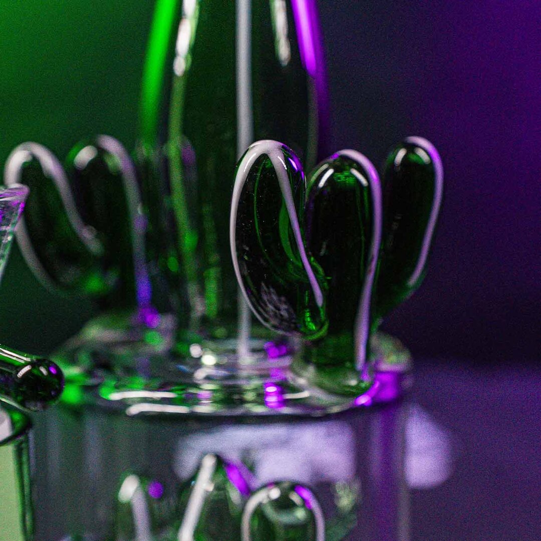 Black Leaf Glas-Wasserpfeife Arizona mit kaktusförmigem Schlitzdiffusor
