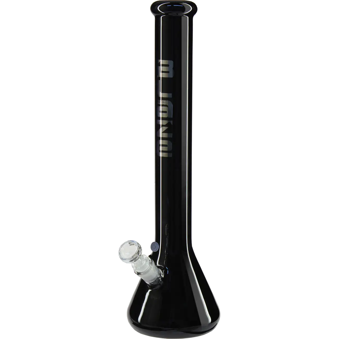 Blaze Erlkönig Glas-Wasserpfeife in Schwarz mit sandgestrahltem Boden, 450 mm hoch