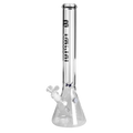 Blaze Erlkönig Glas-Wasserpfeife mit blauen Kühlkerben und Diffusoradapter, 450 mm hoch