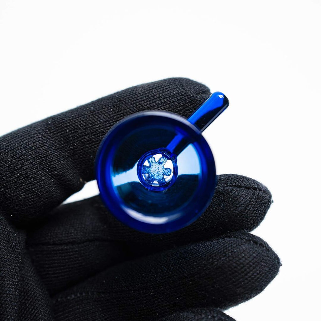 BLAZE Ice vs. Fire Glas-Wasserpfeife in Blau mit Feuerzeugfach
