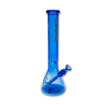 Blaze Ice vs. Fire Beaker-Wasserpfeife aus blauem Glas mit Feuerzeugfach, 400 mm hoch