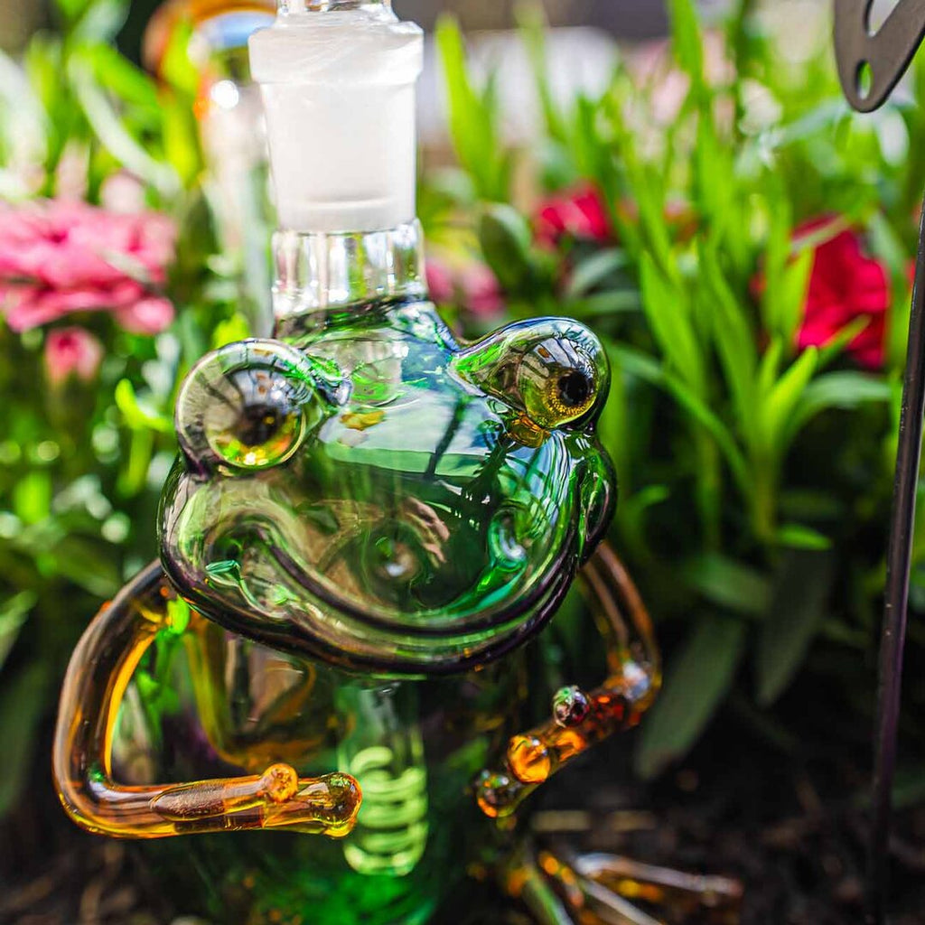 Black Leaf Glas-Wasserpfeife King Frog im Frosch-Design