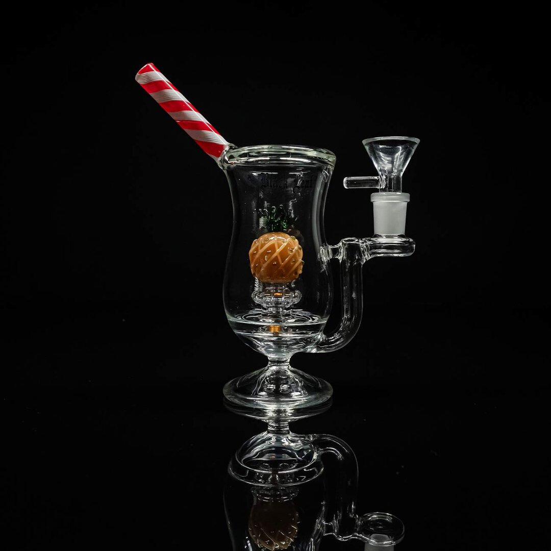 Black Leaf Mini-Wasserpfeife Cocktail mit Duschkopfperkolator und Ananas-Dekor