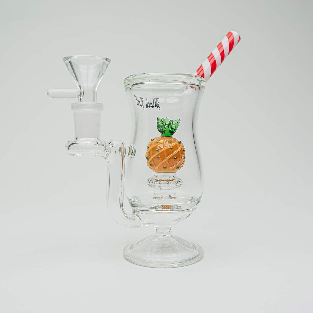 Black Leaf Mini-Wasserpfeife Cocktail mit Duschkopfperkolator und Ananas-Dekor