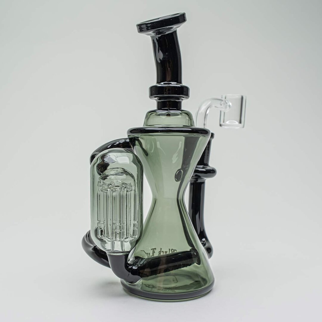 Produktfoto: Black Leaf Mini-Glas-Wasserpfeife grau/schwarz, 180 mm