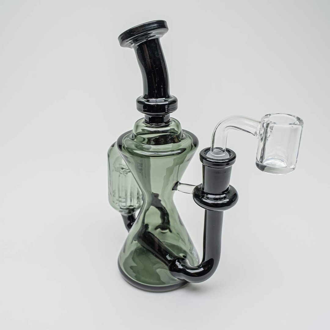 Produktfoto: Black Leaf Mini-Glas-Wasserpfeife grau/schwarz, 180 mm