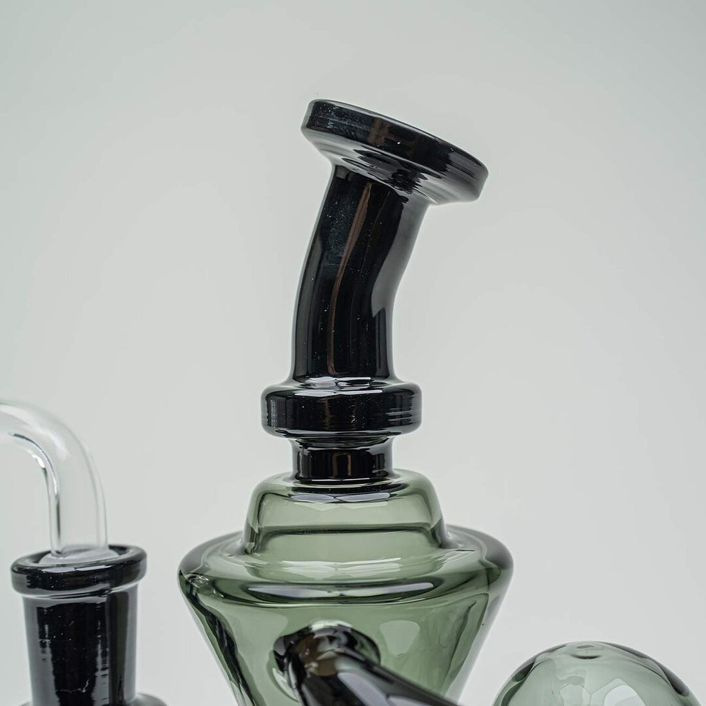 Produktfoto: Black Leaf Mini-Glas-Wasserpfeife grau/schwarz, 180 mm