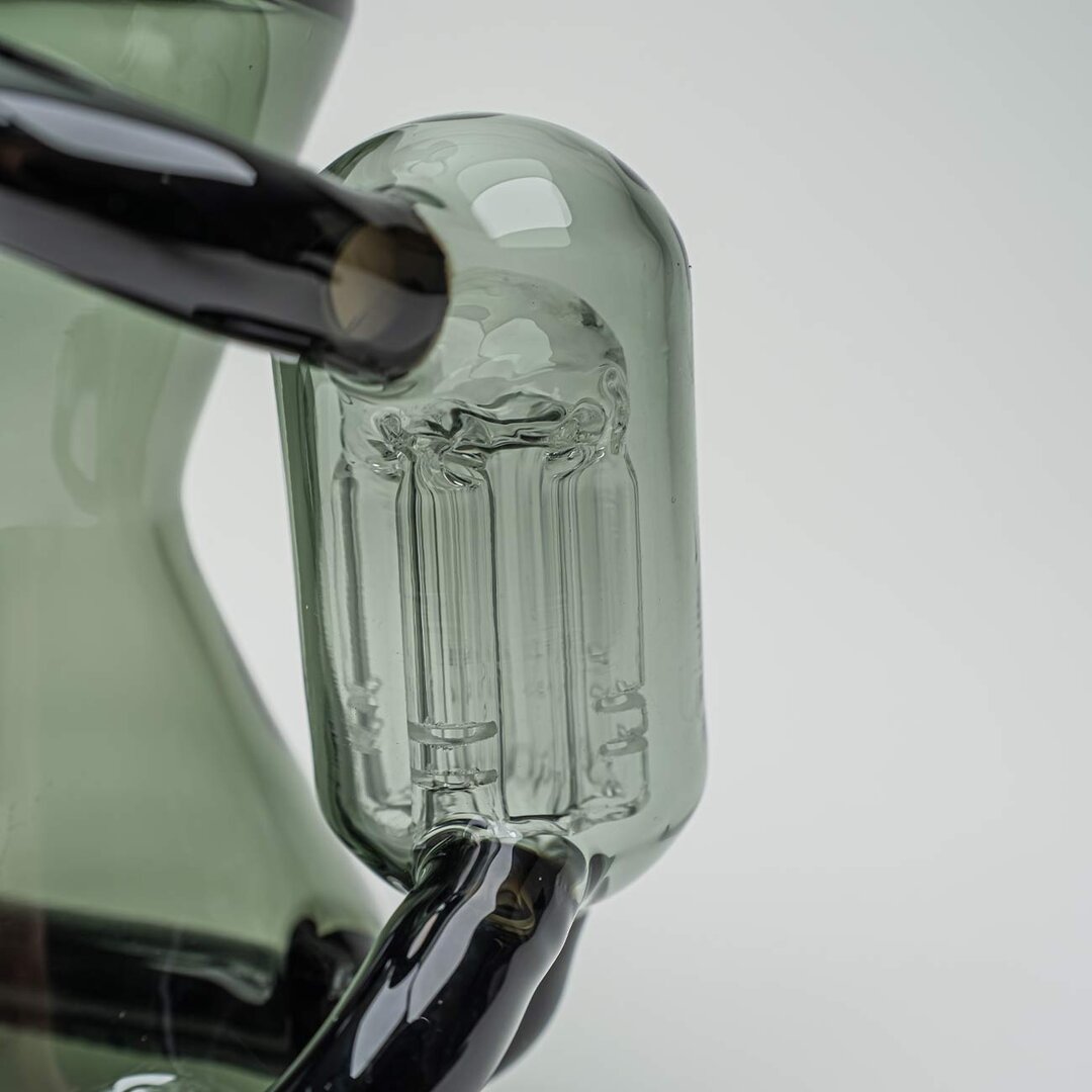 Produktfoto: Black Leaf Mini-Glas-Wasserpfeife grau/schwarz, 180 mm