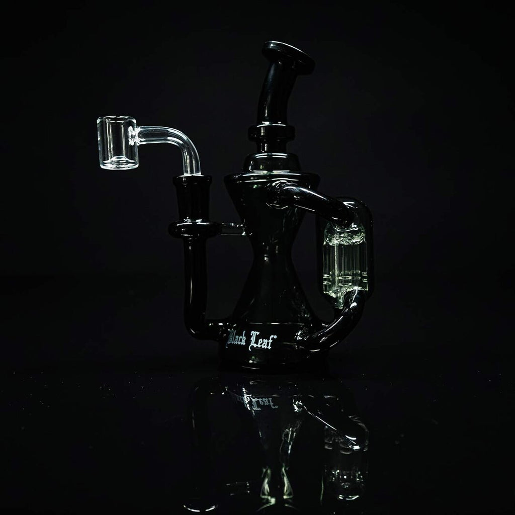 Produktfoto: Black Leaf Mini-Glas-Wasserpfeife grau/schwarz, 180 mm