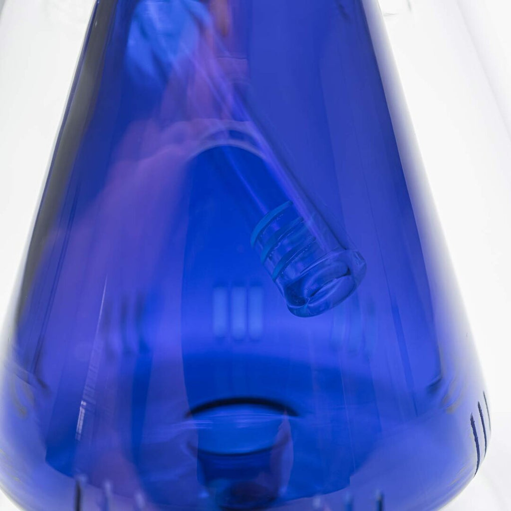 Produktfoto: Black Leaf Flaming Skull Glas-Wasserpfeife blau, 460 mm