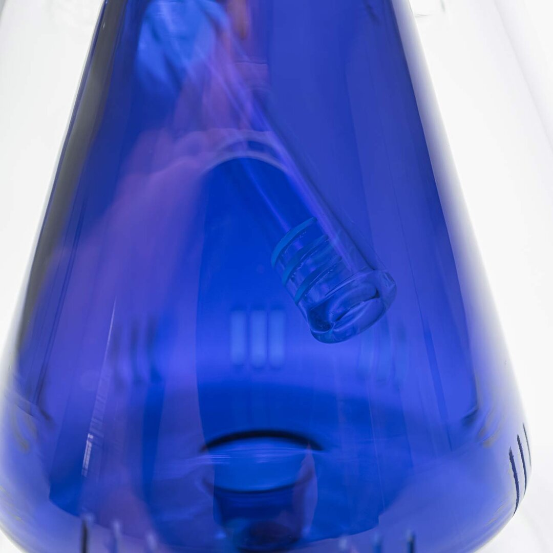 Produktfoto: Black Leaf Flaming Skull Glas-Wasserpfeife blau, 460 mm