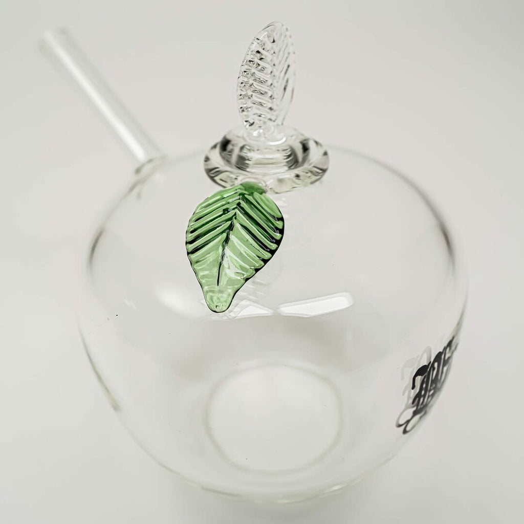 Black Leaf Apfel-Handpfeife aus Borosilikatglas in Apfelform
