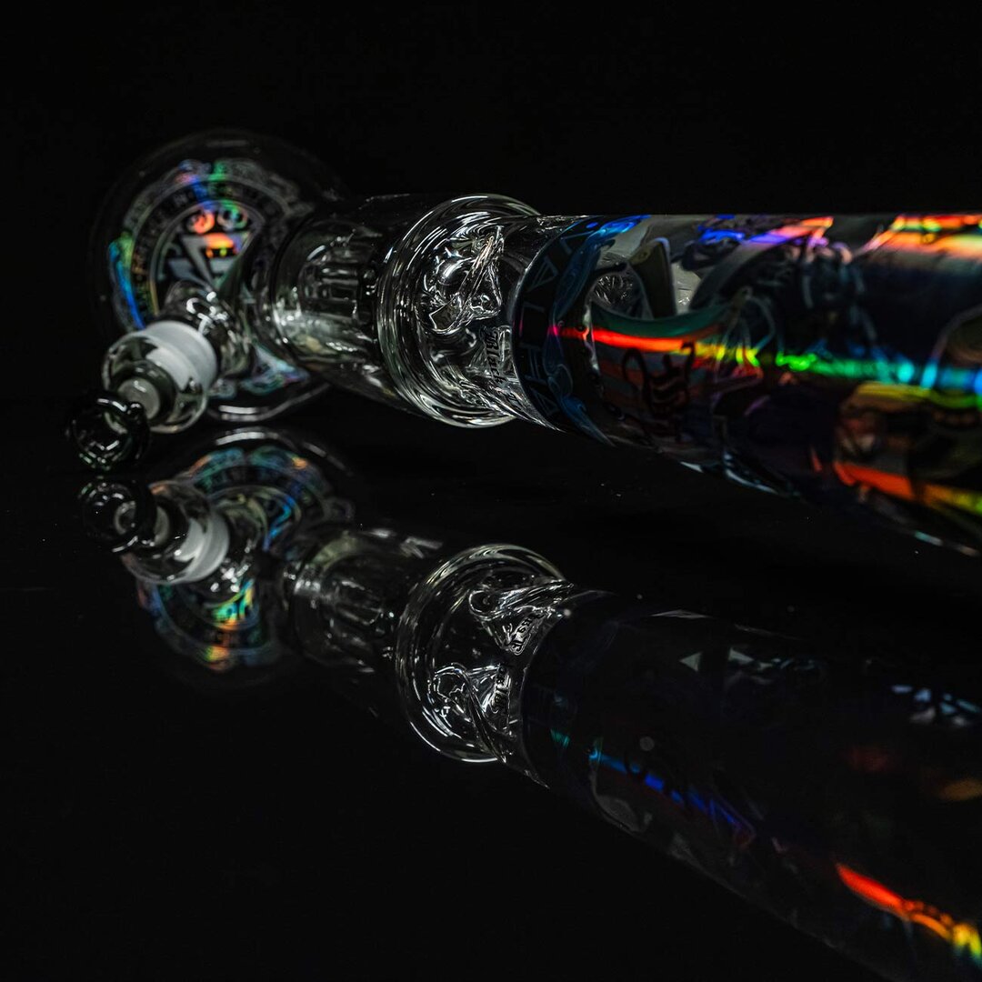 Black Leaf Valhalla Koffer-Set mit Glas-Wasserpfeife im Metallic-Look