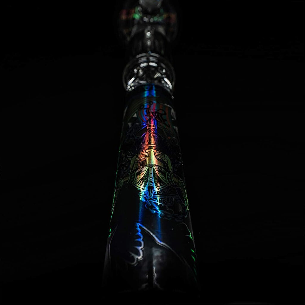 Black Leaf Valhalla Koffer-Set mit Glas-Wasserpfeife im Metallic-Look