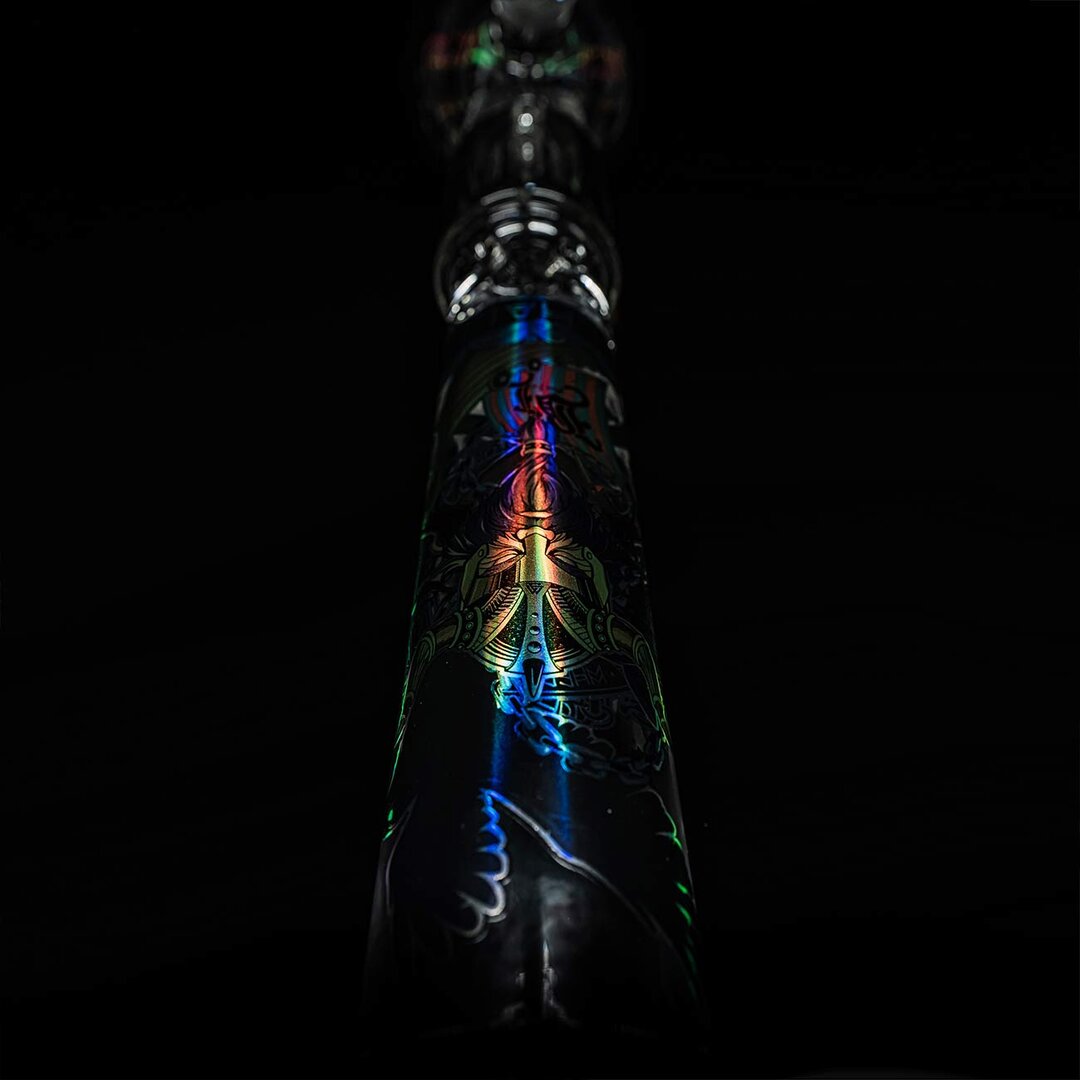 Black Leaf Valhalla Koffer-Set mit Glas-Wasserpfeife im Metallic-Look