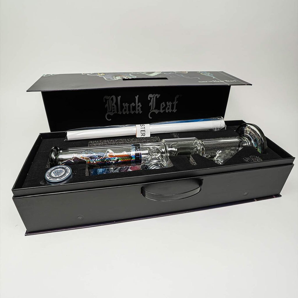 Black Leaf Valhalla Zylinder-Glas-Wasserpfeife im Koffer-Set