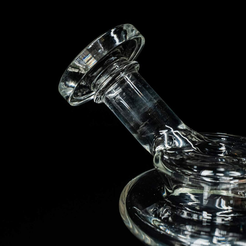 Black Leaf Recycler-Wasserpfeife in Rot und Blau mit leuchtendem Granulat