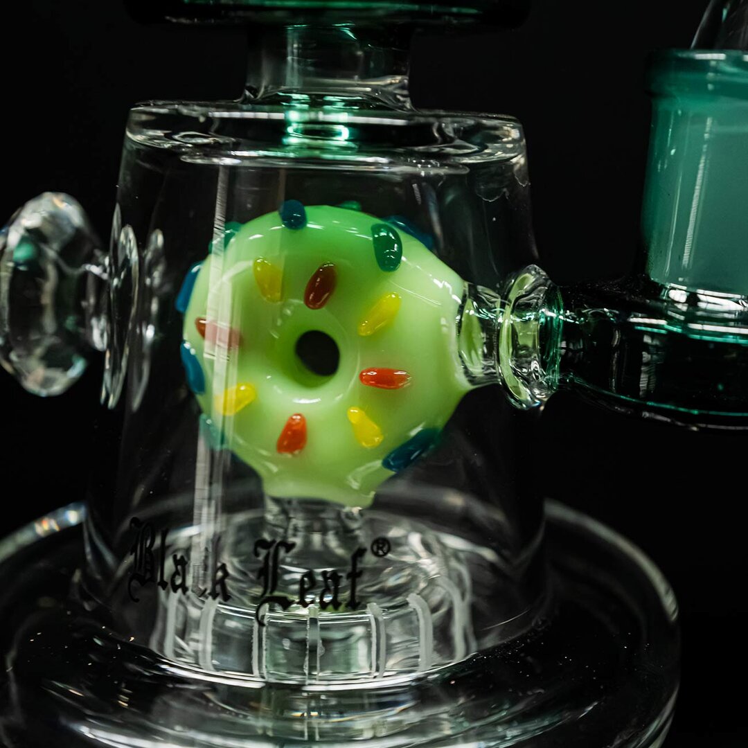 Produktfoto: Black Leaf Mini-Glas-Wasserpfeife DONUT mit Perkolator, 170 mm