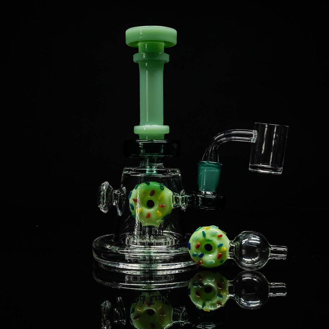 Produktfoto: Black Leaf Mini-Glas-Wasserpfeife DONUT mit Perkolator, 170 mm