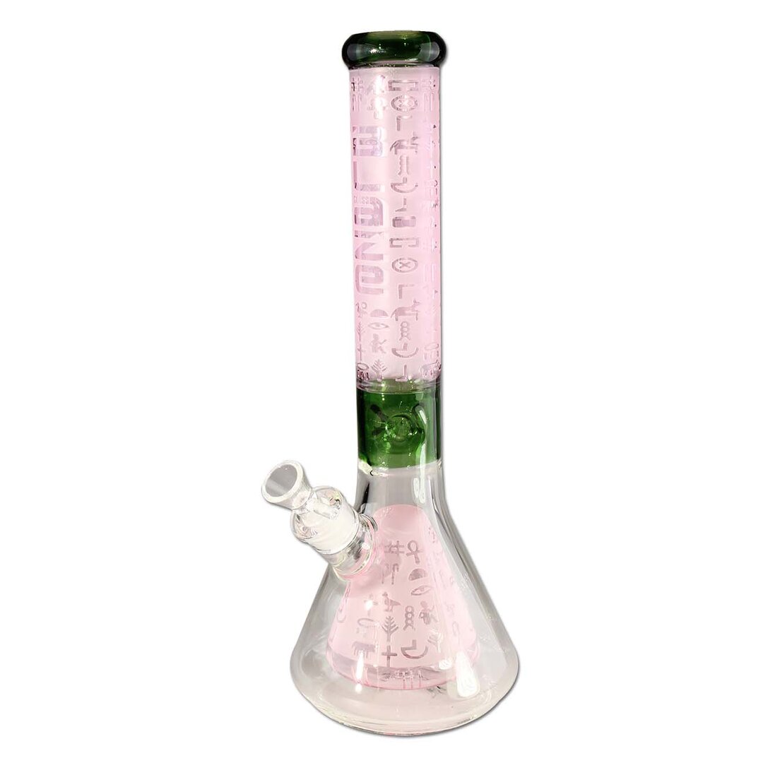 Produktfoto: BLAZE Pharao Erlenmeyer-Wasserpfeife Ice rosa, 410 mm