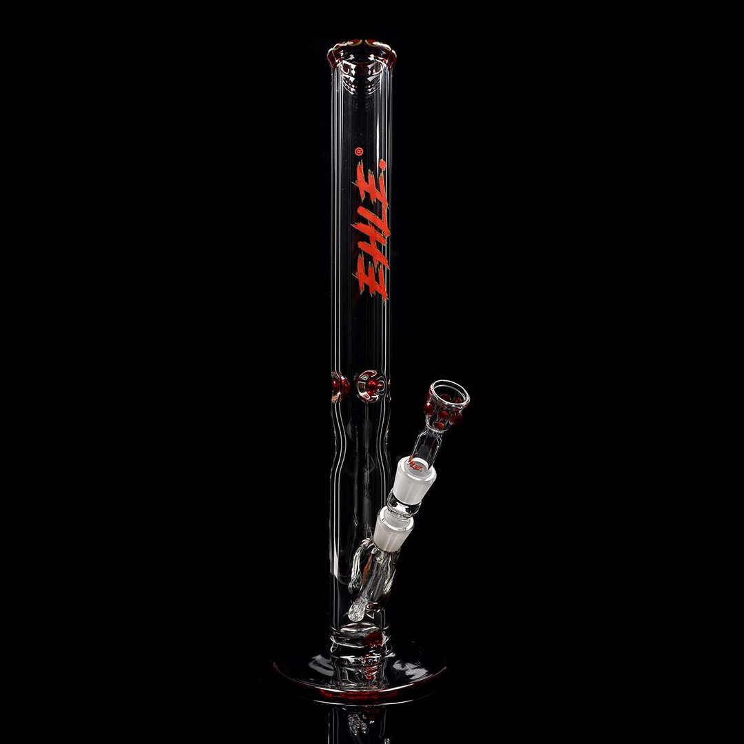 Ehle Glas-Wasserpfeife Red Series mit roten Akzenten und Eiskammer