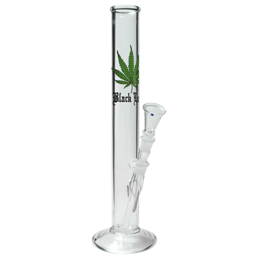 Zylinder-Glas-Wasserpfeife LEAF von Black Leaf mit Normschliff NS 19