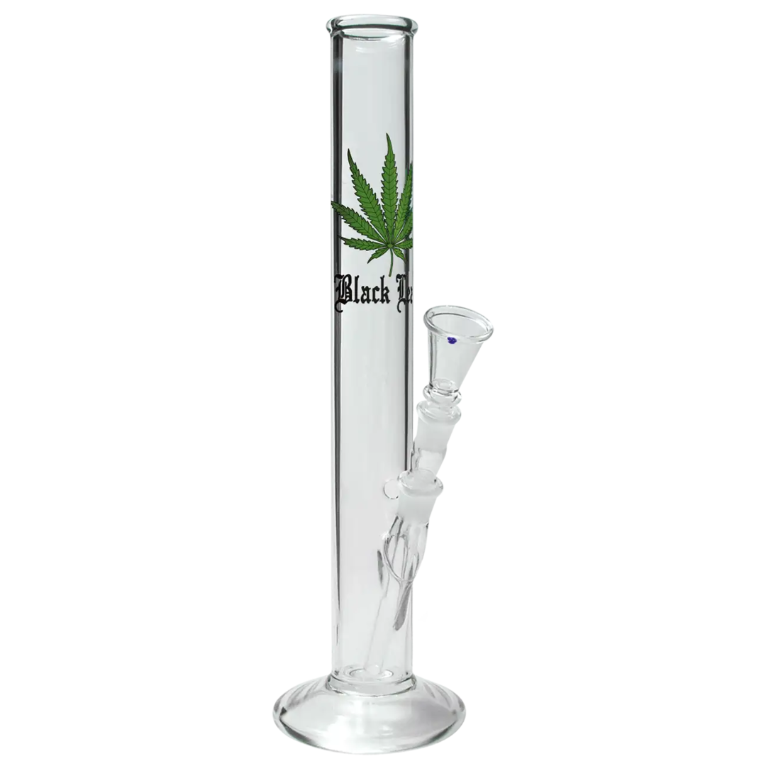 Zylinder-Glas-Wasserpfeife LEAF von Black Leaf mit Normschliff NS 19