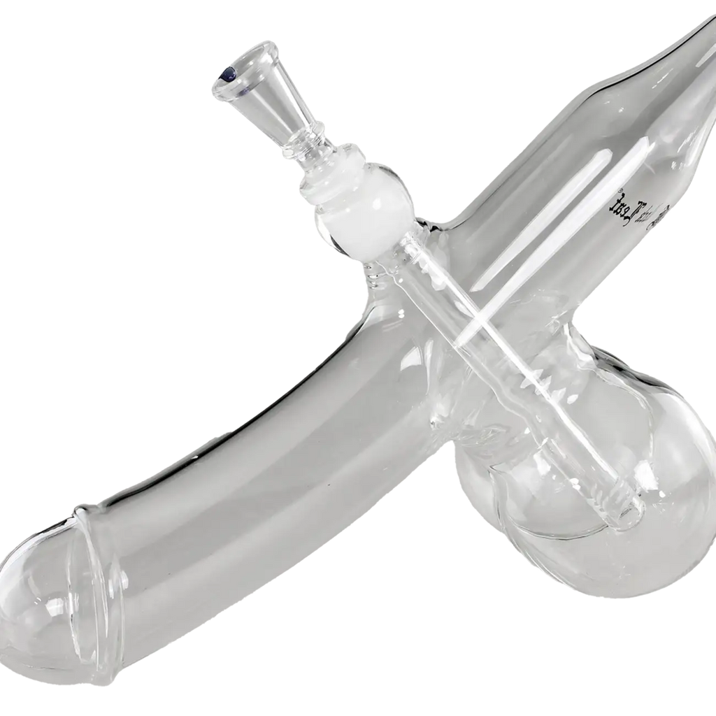 Black Leaf DICK Glas-Wasserpfeife aus klarem Glas mit Stecksystem