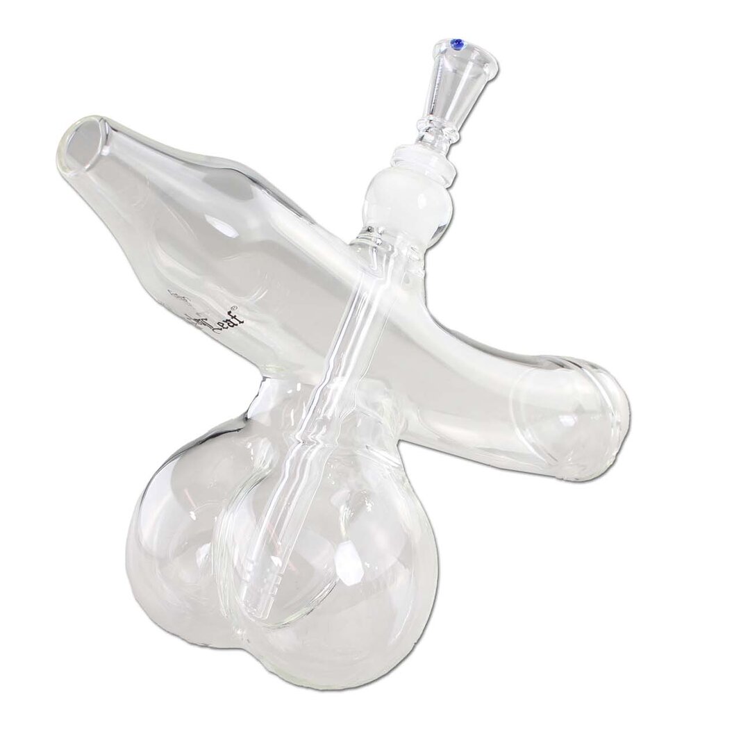 Black Leaf DICK Glas-Wasserpfeife aus klarem Glas mit Stecksystem