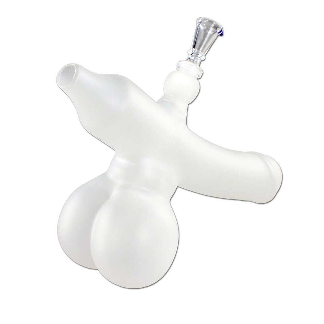 Black Leaf DICK Glas-Wasserpfeife sandgestrahlt mit Stecksystem