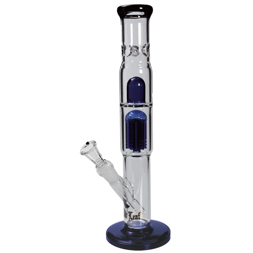 Black Leaf Ice-Wasserpfeife mit sechsarmigem Baumperkolator in Zweifarbig
