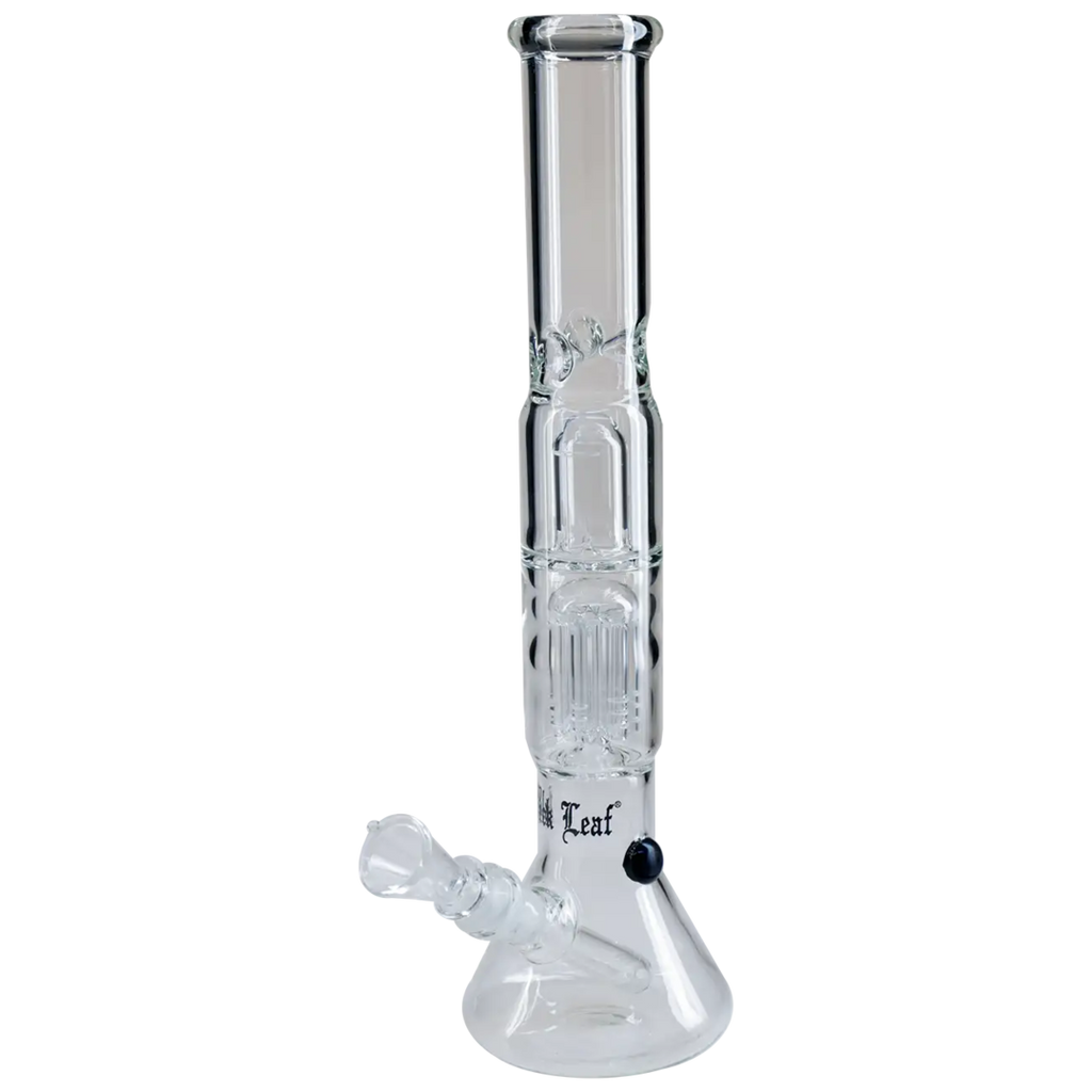 Black Leaf Ice-Wasserpfeife mit sechsarmigem Perkolator und Spritzschutz