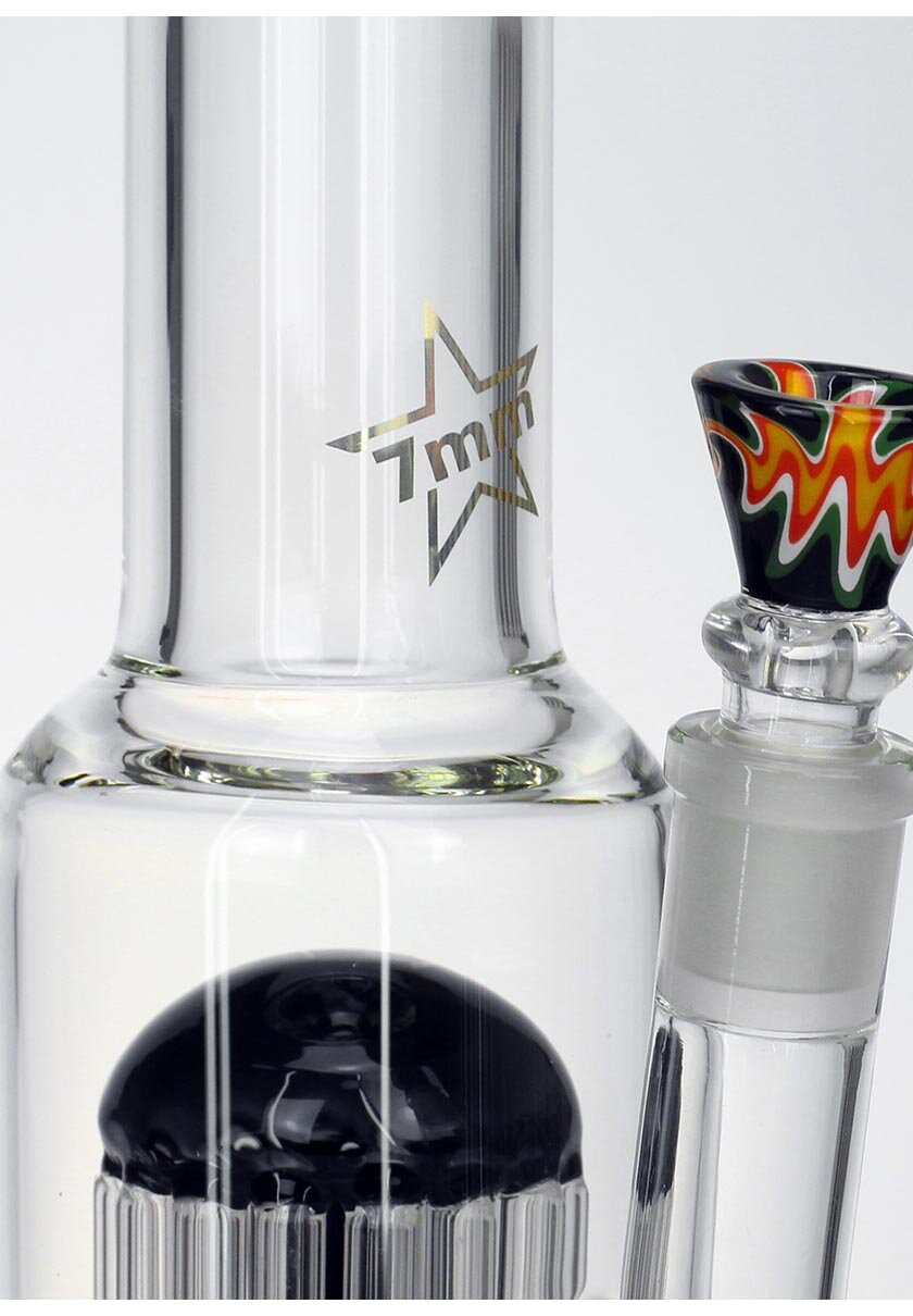Produktfoto: Black Leaf Glas-Wasserpfeife 24-Arm Baumperkolator Schwarz 380 mm