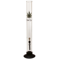 Glas-Wasserpfeife von Black Leaf aus Borosilikatglas mit Metall-Steckrohr