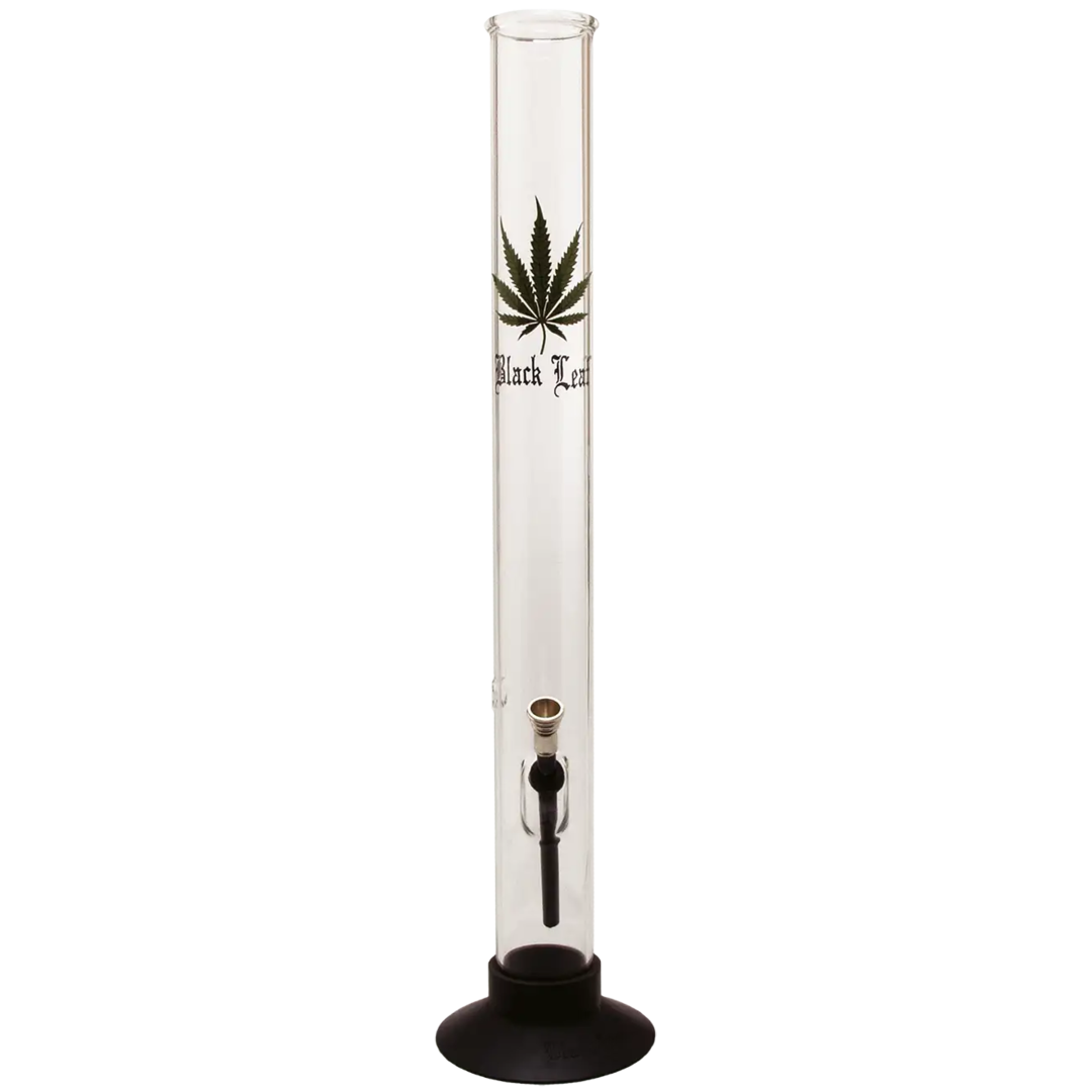 Glas-Wasserpfeife von Black Leaf aus Borosilikatglas mit Metall-Steckrohr