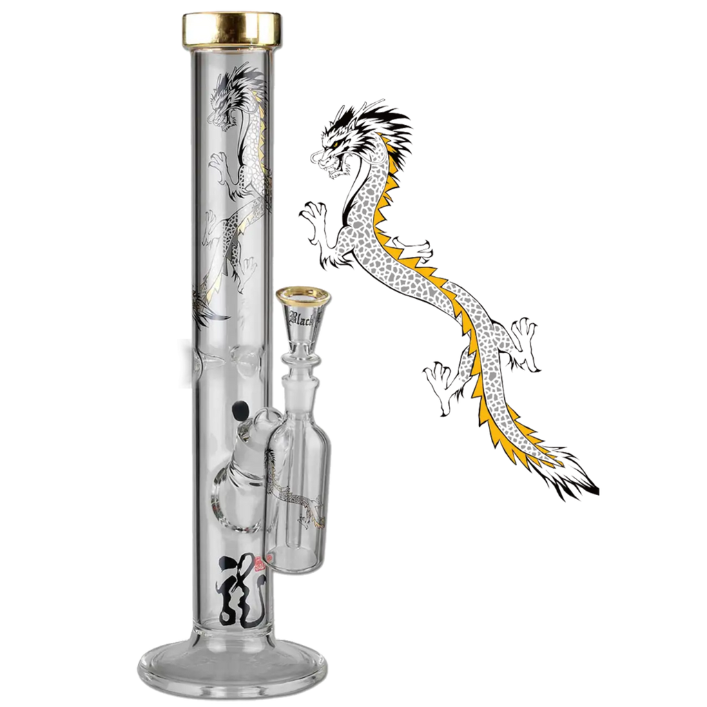 Produktfoto: Black Leaf Golden Dragon Glas-Wasserpfeife mit Vorkühler, 450 mm