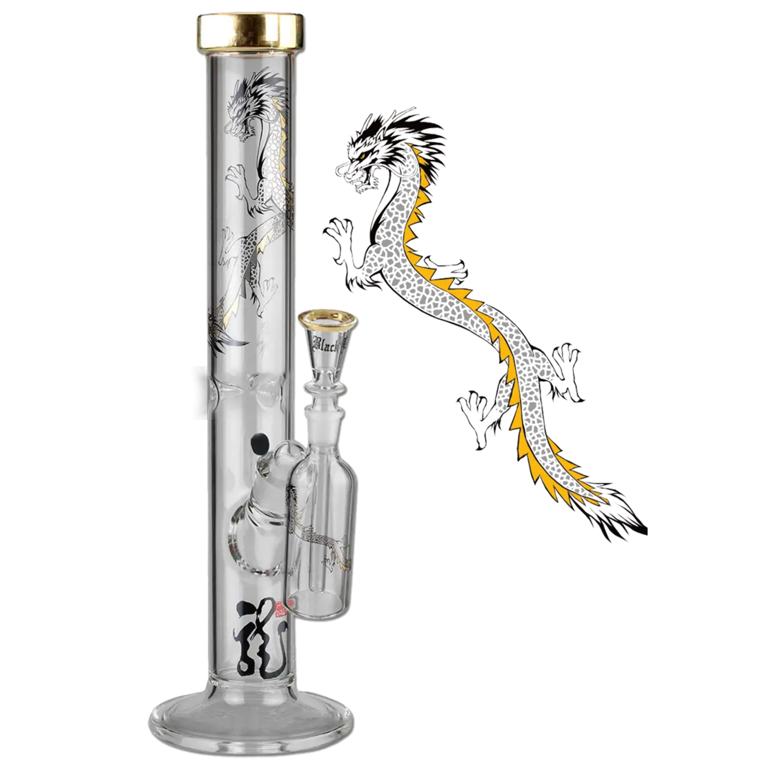 Produktfoto: Black Leaf Golden Dragon Glas-Wasserpfeife mit Vorkühler, 450 mm